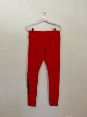 Large Red Splits 59 Pure Barre Leggings Like New